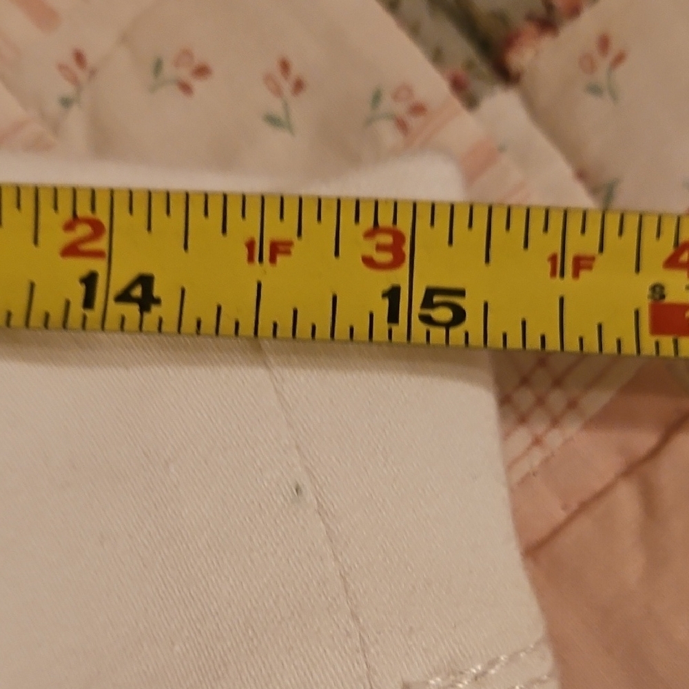 Martha Stewart Denim Ankle Jeans W/ Zipper Cuff White Pull-on Stretch - Picture 8 of 10